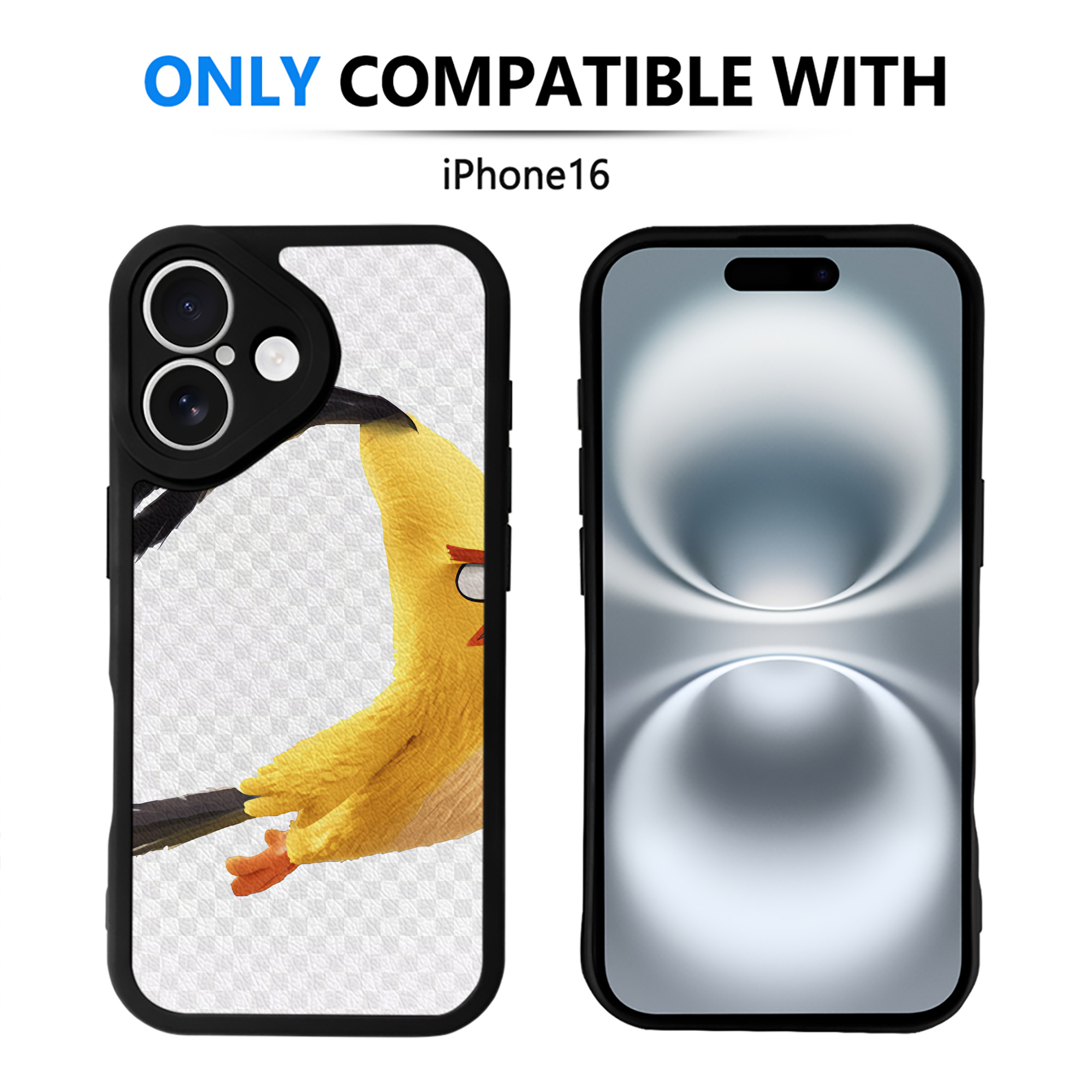 （画像用） Angry Birds アングリーバード 【iPhone 16シリーズ対応】シリコンスマホケース（レザー調） 材質：シリコン